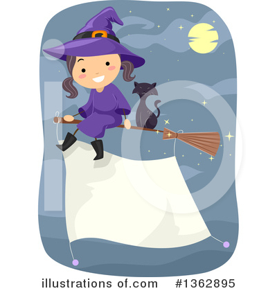 Witch Cat Clipart #1362895 by BNP Design Studio