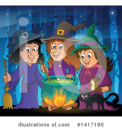 Witch Cat Clipart #1417180 by visekart