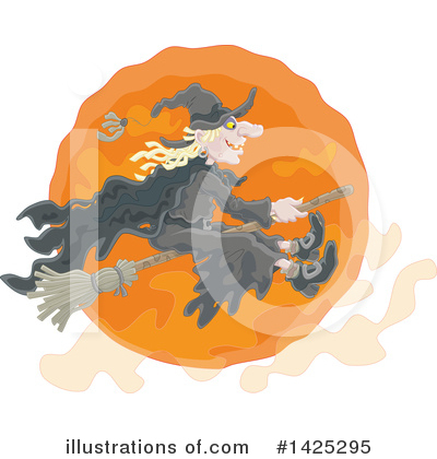 Royalty-Free (RF) Witch Clipart Illustration by Alex Bannykh - Stock Sample #1425295