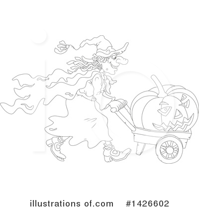 Royalty-Free (RF) Witch Clipart Illustration by Alex Bannykh - Stock Sample #1426602