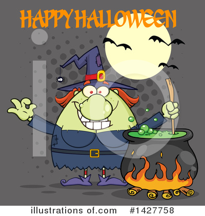 Royalty-Free (RF) Witch Clipart Illustration by Hit Toon - Stock Sample #1427758