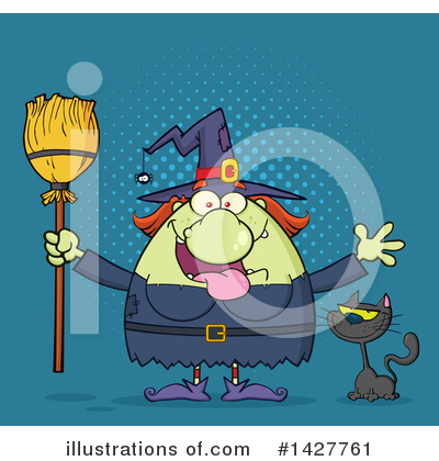 Royalty-Free (RF) Witch Clipart Illustration by Hit Toon - Stock Sample #1427761
