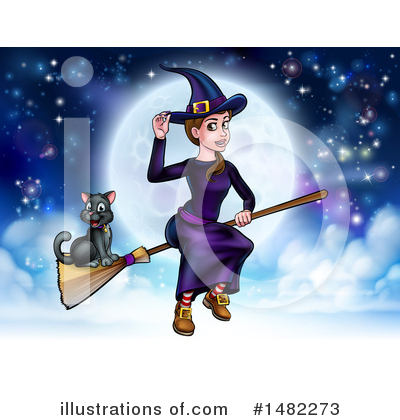 Royalty-Free (RF) Witch Clipart Illustration by AtStockIllustration - Stock Sample #1482273