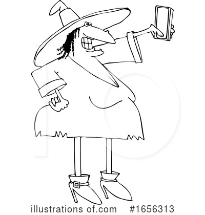Royalty-Free (RF) Witch Clipart Illustration by djart - Stock Sample #1656313