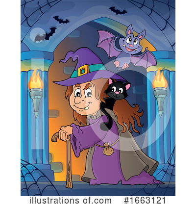 Royalty-Free (RF) Witch Clipart Illustration by visekart - Stock Sample #1663121