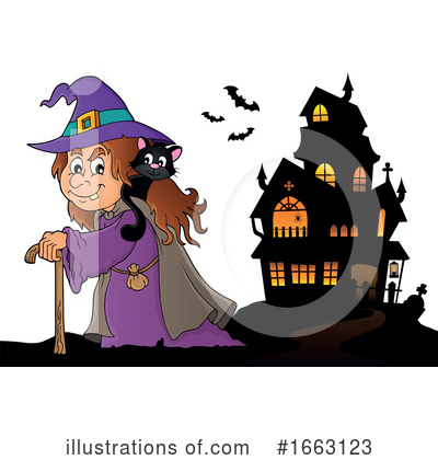 Royalty-Free (RF) Witch Clipart Illustration by visekart - Stock Sample #1663123