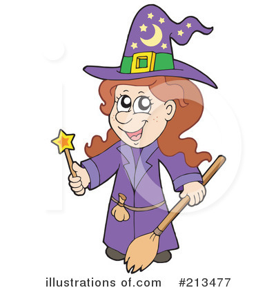 Royalty-Free (RF) Witch Clipart Illustration by visekart - Stock Sample #213477