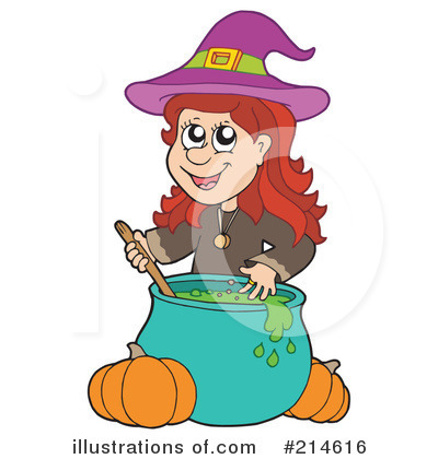 Royalty-Free (RF) Witch Clipart Illustration by visekart - Stock Sample #214616