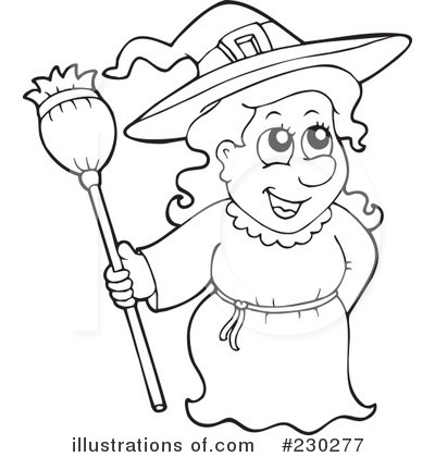 Royalty-Free (RF) Witch Clipart Illustration by visekart - Stock Sample #230277