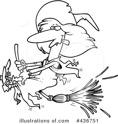 Royalty-Free (RF) Witch Clipart Illustration by toonaday - Stock Sample #436751