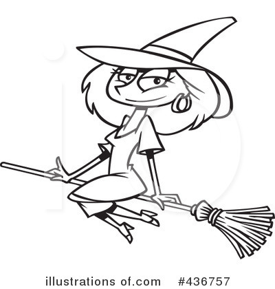Royalty-Free (RF) Witch Clipart Illustration by toonaday - Stock Sample #436757