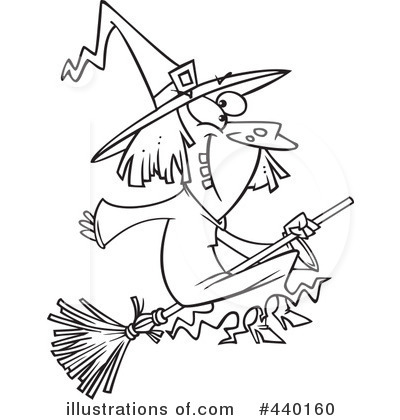 Royalty-Free (RF) Witch Clipart Illustration by toonaday - Stock Sample #440160