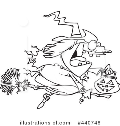 Royalty-Free (RF) Witch Clipart Illustration by toonaday - Stock Sample #440746