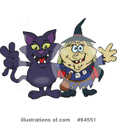 Black Cat Clipart #64551 by Dennis Holmes Designs