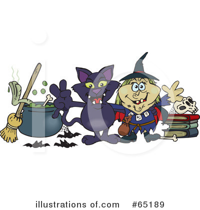 Royalty-Free (RF) Witch Clipart Illustration by Dennis Holmes Designs - Stock Sample #65189