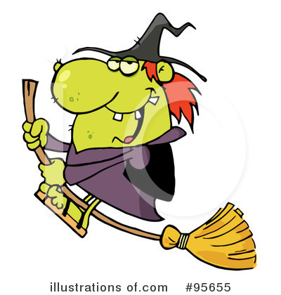Royalty-Free (RF) Witch Clipart Illustration by Hit Toon - Stock Sample #95655