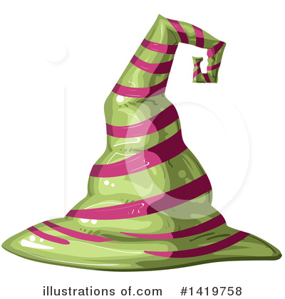 Royalty-Free (RF) Witch Hat Clipart Illustration by merlinul - Stock Sample #1419758