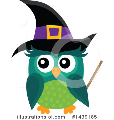 Royalty-Free (RF) Witch Owl Clipart Illustration by visekart - Stock Sample #1439185