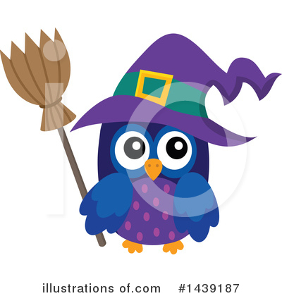 Royalty-Free (RF) Witch Owl Clipart Illustration by visekart - Stock Sample #1439187