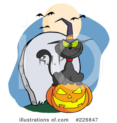 Royalty-Free (RF) Witchs Cat Clipart Illustration by Hit Toon - Stock Sample #226847
