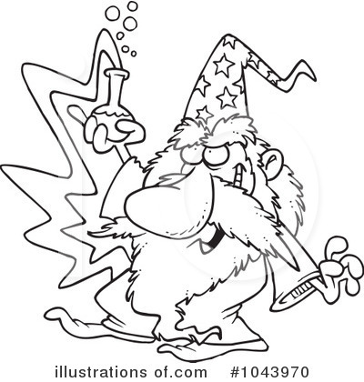 Royalty-Free (RF) Wizard Clipart Illustration by toonaday - Stock Sample #1043970