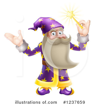Royalty-Free (RF) Wizard Clipart Illustration by AtStockIllustration - Stock Sample #1237659