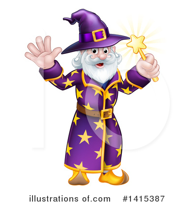 Royalty-Free (RF) Wizard Clipart Illustration by AtStockIllustration - Stock Sample #1415387