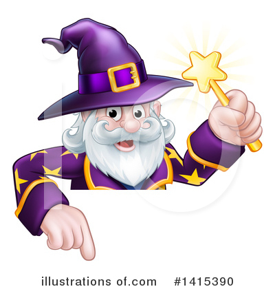 Royalty-Free (RF) Wizard Clipart Illustration by AtStockIllustration - Stock Sample #1415390