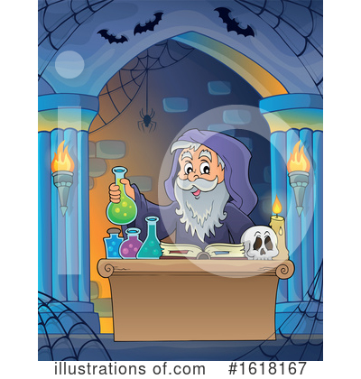 Royalty-Free (RF) Wizard Clipart Illustration by visekart - Stock Sample #1618167