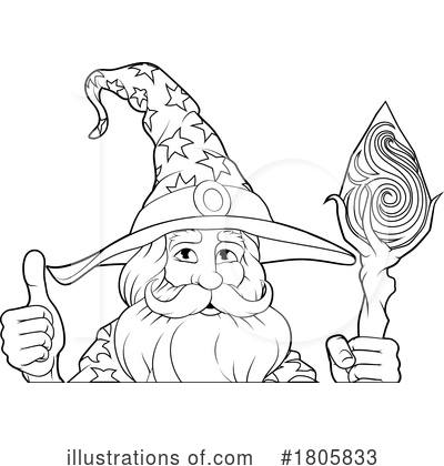 Royalty-Free (RF) Wizard Clipart Illustration by AtStockIllustration - Stock Sample #1805833