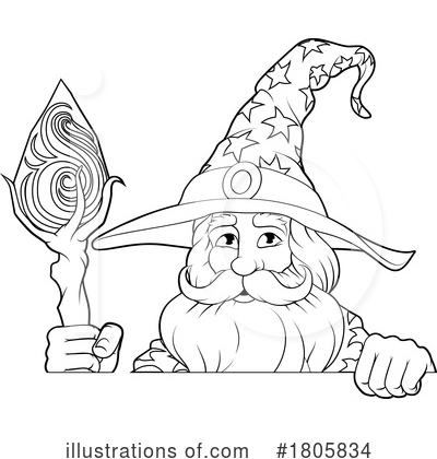 Royalty-Free (RF) Wizard Clipart Illustration by AtStockIllustration - Stock Sample #1805834