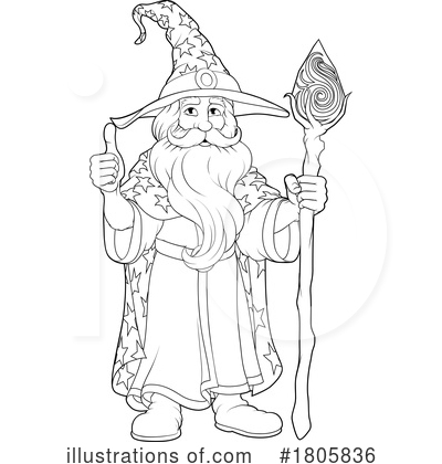 Royalty-Free (RF) Wizard Clipart Illustration by AtStockIllustration - Stock Sample #1805836