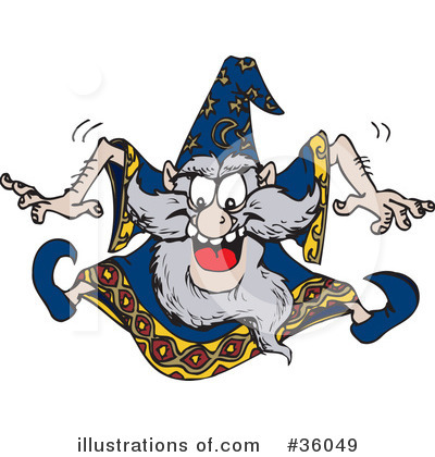 Royalty-Free (RF) Wizard Clipart Illustration by Dennis Holmes Designs - Stock Sample #36049