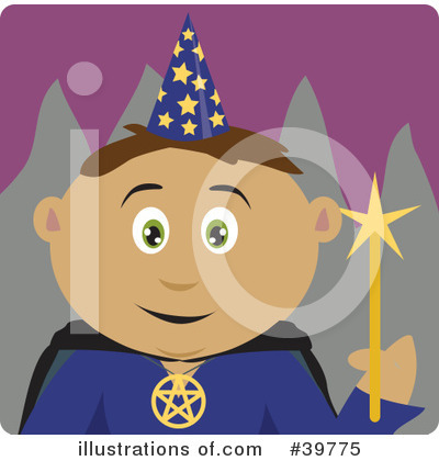 Royalty-Free (RF) Wizard Clipart Illustration by Dennis Holmes Designs - Stock Sample #39775
