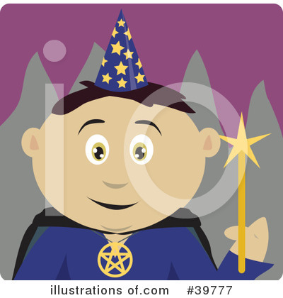 Royalty-Free (RF) Wizard Clipart Illustration by Dennis Holmes Designs - Stock Sample #39777