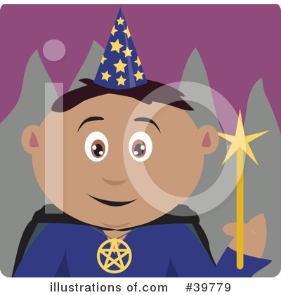 Royalty-Free (RF) Wizard Clipart Illustration by Dennis Holmes Designs - Stock Sample #39779
