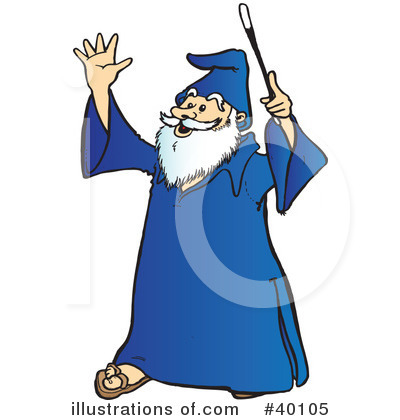 Royalty-Free (RF) Wizard Clipart Illustration by Snowy - Stock Sample #40105