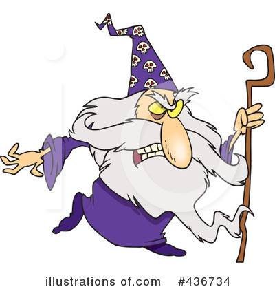 Royalty-Free (RF) Wizard Clipart Illustration by toonaday - Stock Sample #436734