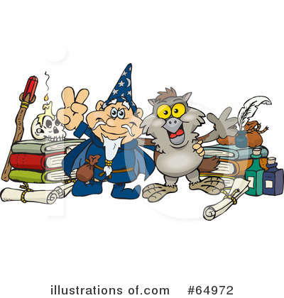 Royalty-Free (RF) Wizard Clipart Illustration by Dennis Holmes Designs - Stock Sample #64972