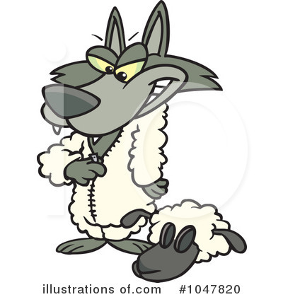 Royalty-Free (RF) Wolf Clipart Illustration by toonaday - Stock Sample #1047820