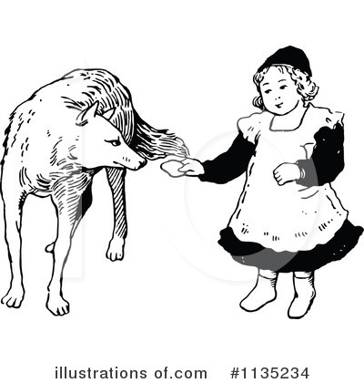 Royalty-Free (RF) Wolf Clipart Illustration by Prawny Vintage - Stock Sample #1135234