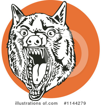 Royalty-Free (RF) Wolf Clipart Illustration by patrimonio - Stock Sample #1144279