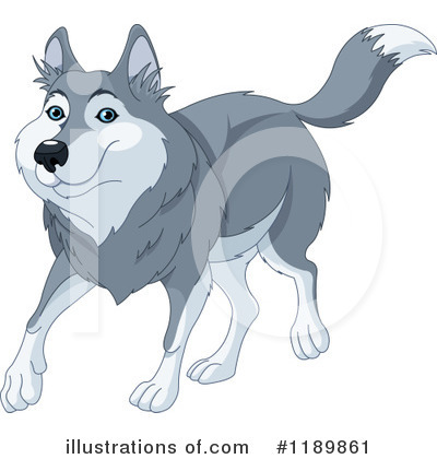 Royalty-Free (RF) Wolf Clipart Illustration by Pushkin - Stock Sample #1189861
