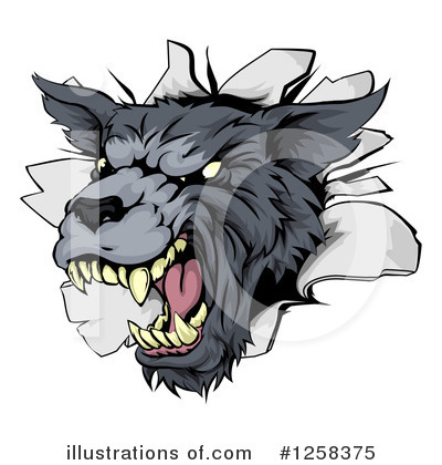 Wolf Clipart #1258375 by AtStockIllustration