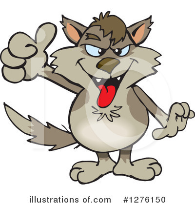 Royalty-Free (RF) Wolf Clipart Illustration by Dennis Holmes Designs - Stock Sample #1276150