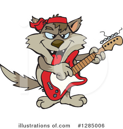 Royalty-Free (RF) Wolf Clipart Illustration by Dennis Holmes Designs - Stock Sample #1285006