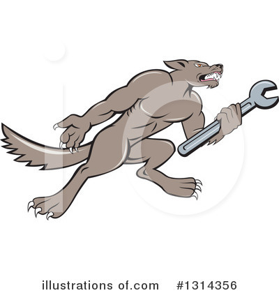 Royalty-Free (RF) Wolf Clipart Illustration by patrimonio - Stock Sample #1314356
