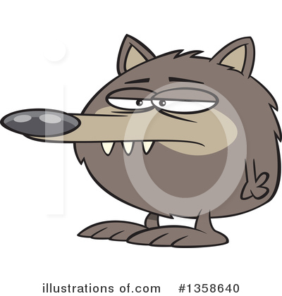Royalty-Free (RF) Wolf Clipart Illustration by toonaday - Stock Sample #1358640