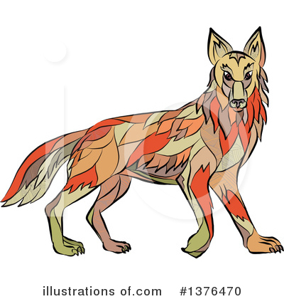 Royalty-Free (RF) Wolf Clipart Illustration by patrimonio - Stock Sample #1376470