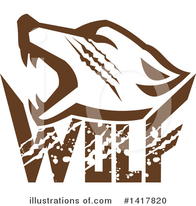 Royalty-Free (RF) Wolf Clipart Illustration by patrimonio - Stock Sample #1417820